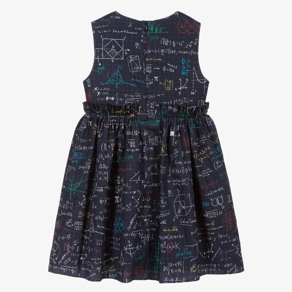 Dolce & Gabbana-Blue Cotton Algebra Dress  | Childrensalon Outlet