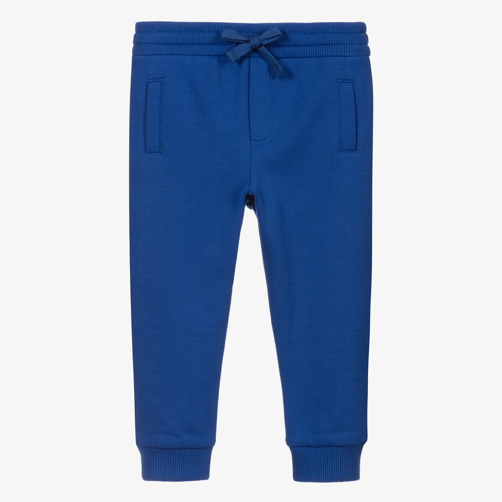 Dolce & Gabbana - Blue Cotton Logo Joggers | Childrensalon