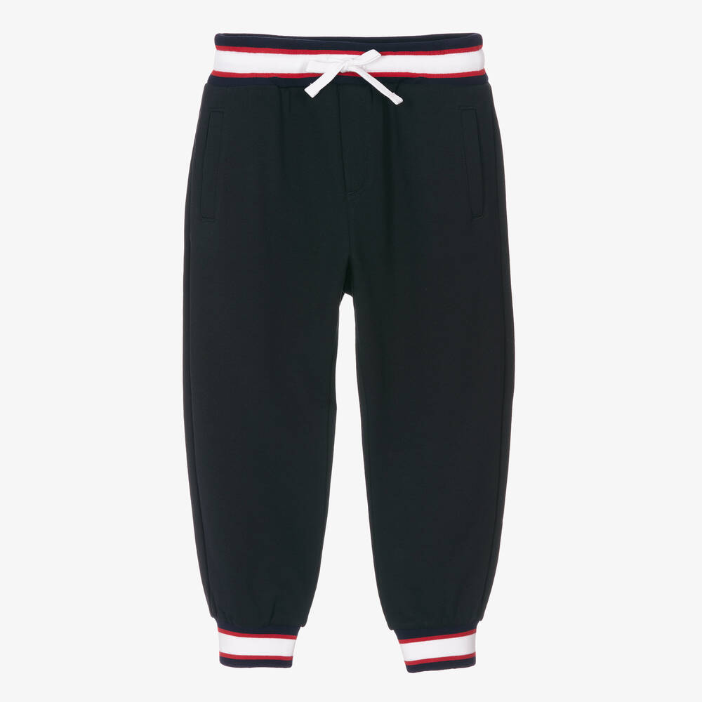 Dolce Gabbana Blue Cotton Logo Joggers Childrensalon Outlet