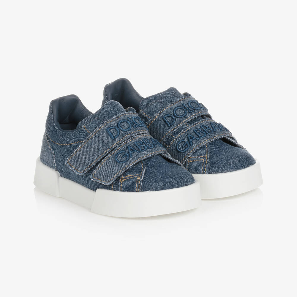 Dolce & Gabbana - Blaue Denim-Sneakers | Childrensalon