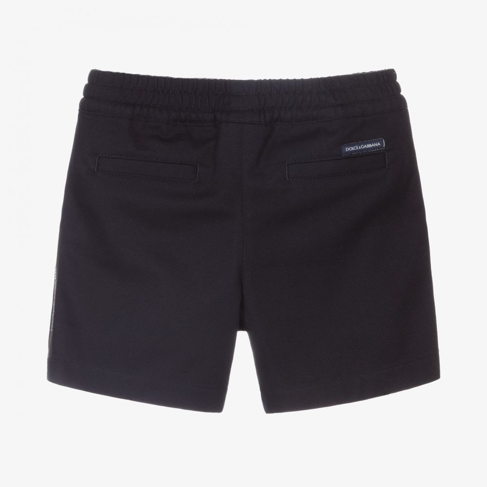 Dolce & Gabbana-شورت أطفال ولادي قطن لون كحلي | Childrensalon Outlet