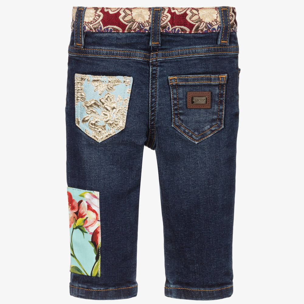 Dolce & Gabbana-Blue Patchwork Jeans | Childrensalon Outlet