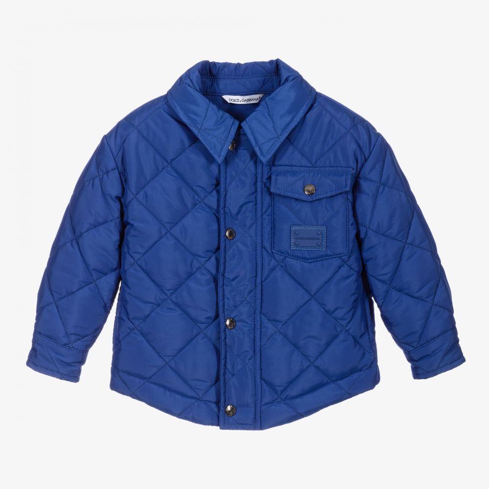 Dolce & Gabbana - Синяя стеганая куртка  | Childrensalon
