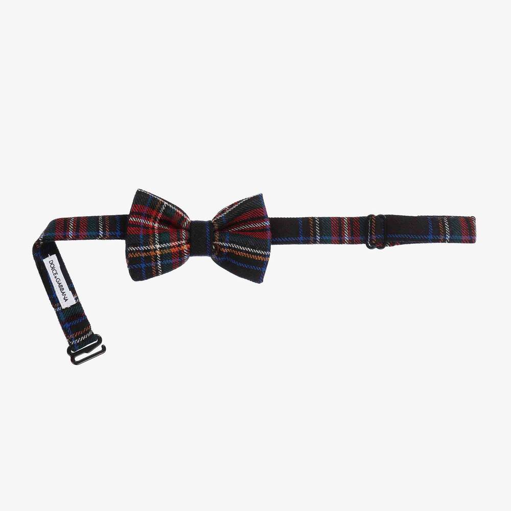 Dolce & Gabbana - Blue & Red Tartan Bow Tie | Childrensalon