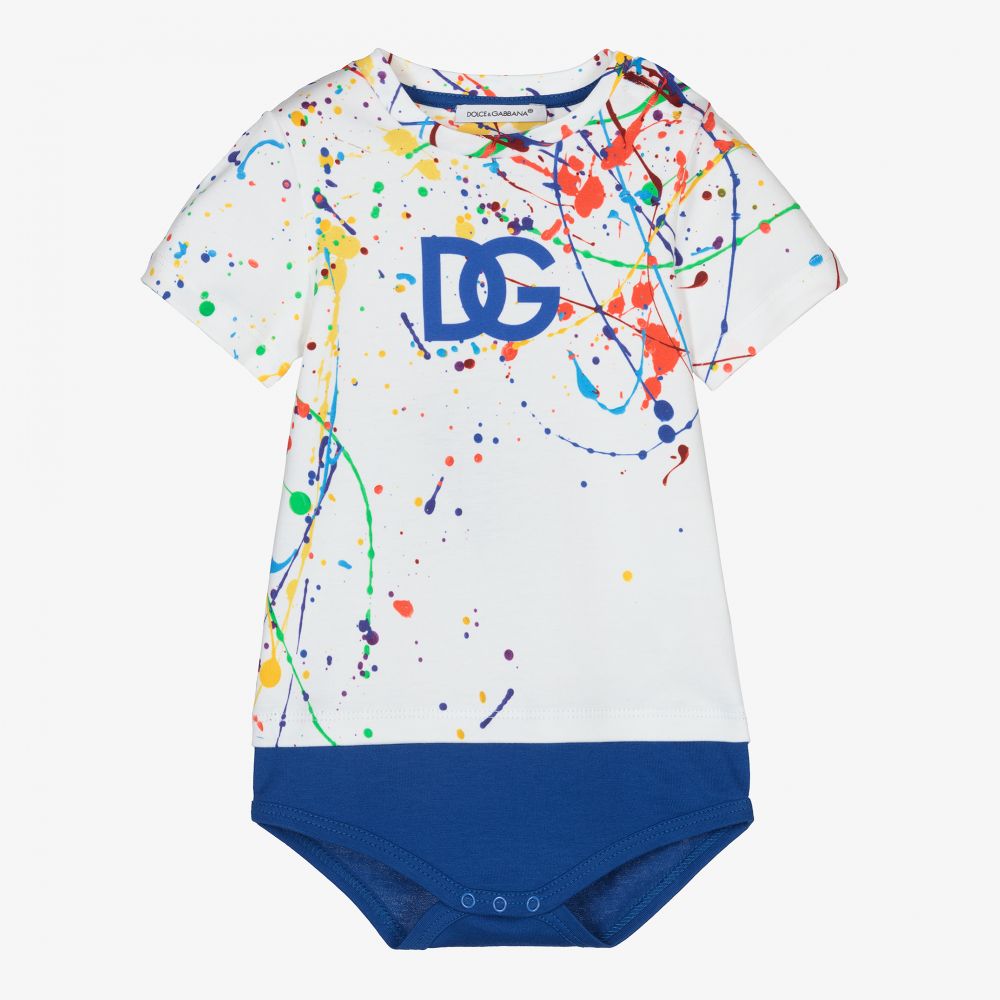 Dolce & Gabbana - Blue & White Bodysuit | Childrensalon