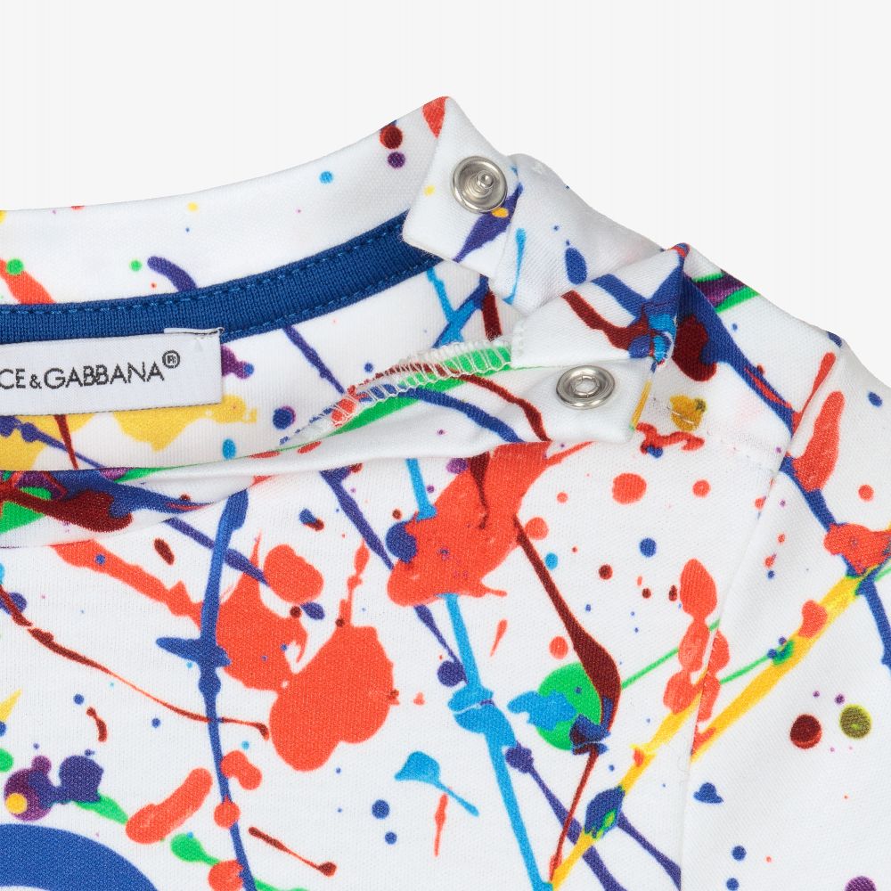 Dolce & Gabbana-Blue & White Bodysuit | Childrensalon Outlet