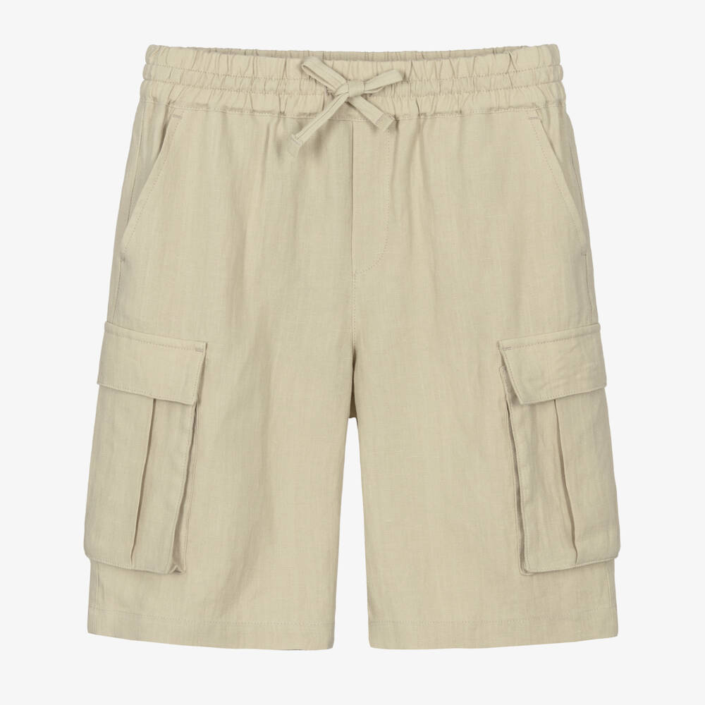 Dolce & Gabbana-Boy's Summer-Ready Linen Cargo Shorts | Childrensalon Outlet