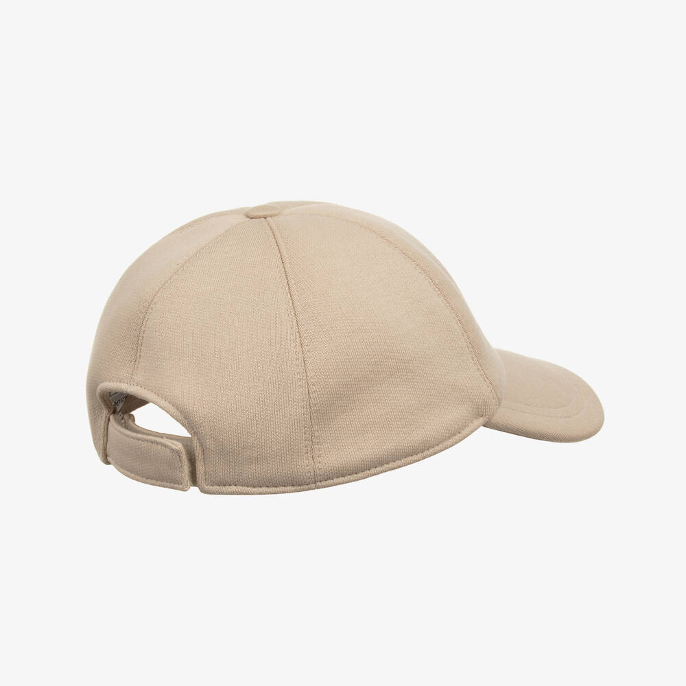 Dolce & Gabbana-Boys Beige Cotton DG Logo Cap | Childrensalon Outlet