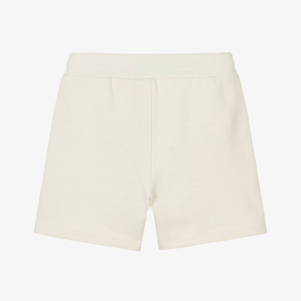 Dolce & Gabbana-Boys Beige Cotton Logo Shorts | Childrensalon Outlet