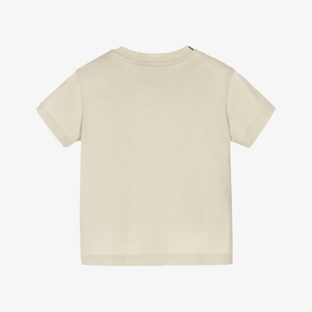 Dolce & Gabbana-Boys Beige Cotton Pocket Detail T-Shirt | Childrensalon Outlet
