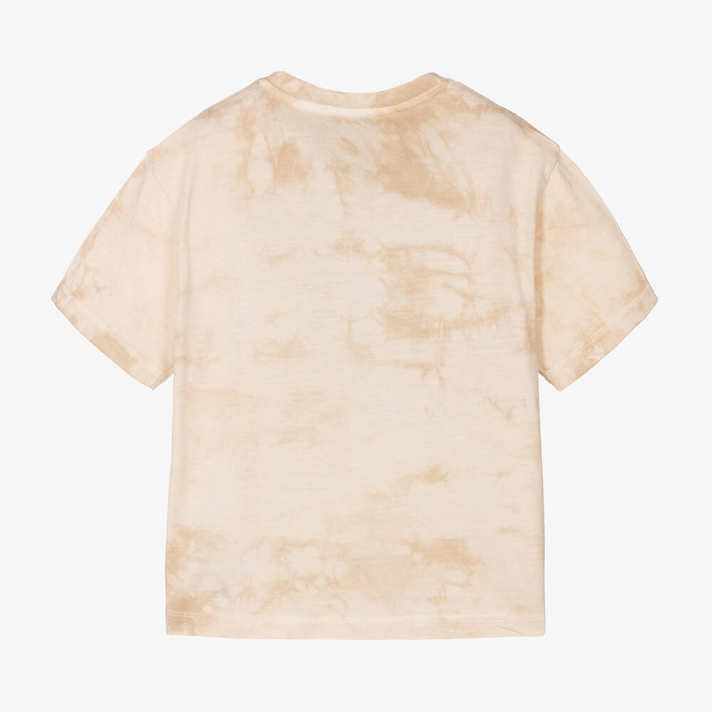 Dolce & Gabbana - Boys Beige Cotton Re-Edition Logo T-Shirt