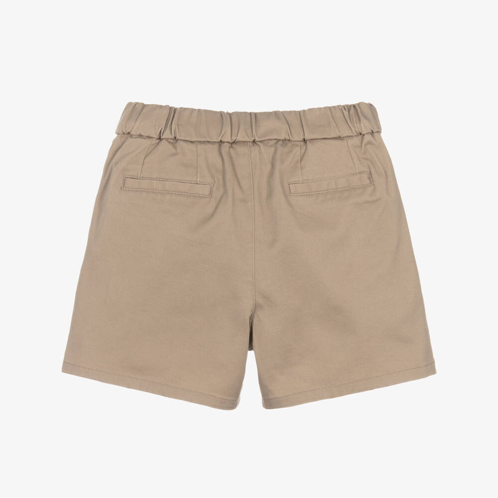 Dolce & Gabbana-Boys Beige Cotton Twill Tailored Shorts | Childrensalon Outlet