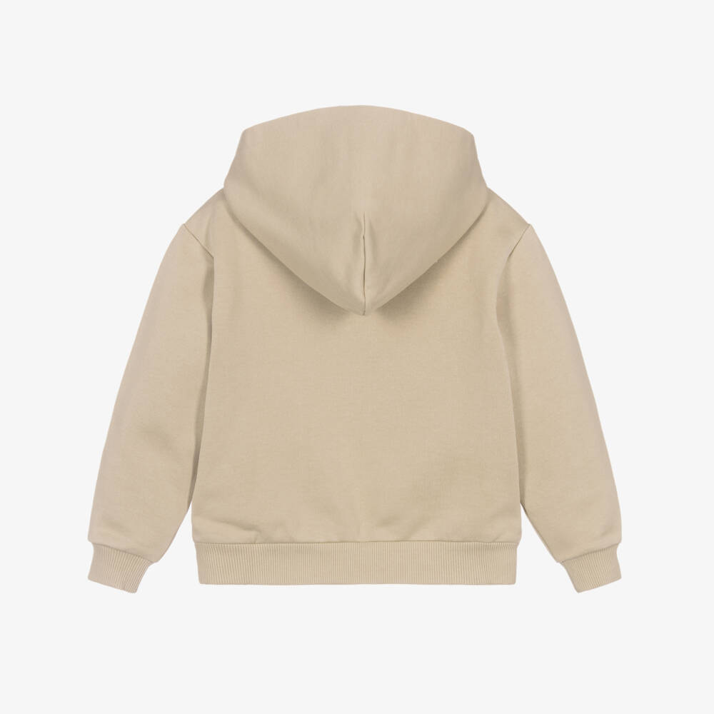 Dolce & Gabbana-Бежевая хлопковая толстовка на молнии для мальчиков | Childrensalon Outlet