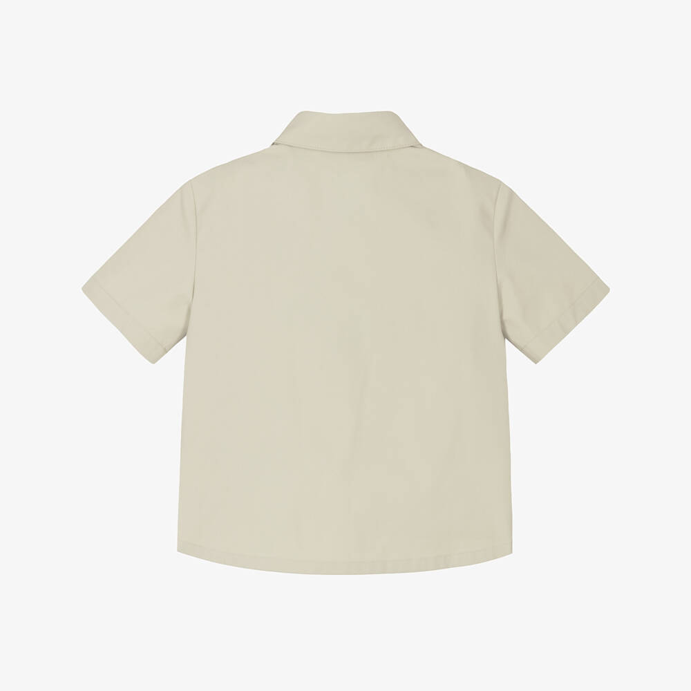 Dolce & Gabbana-Boys Beige Designer Cotton Shirt | Childrensalon Outlet