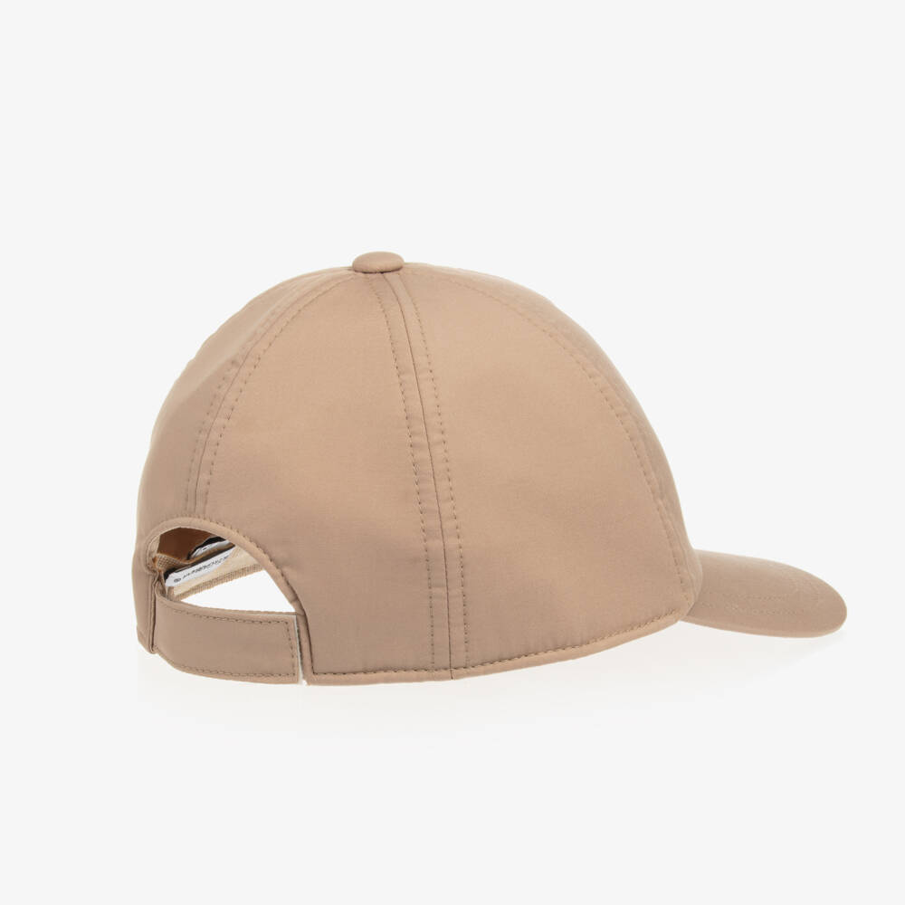 Dolce & Gabbana-Boys Beige Embroidered Cotton Hat | Childrensalon Outlet