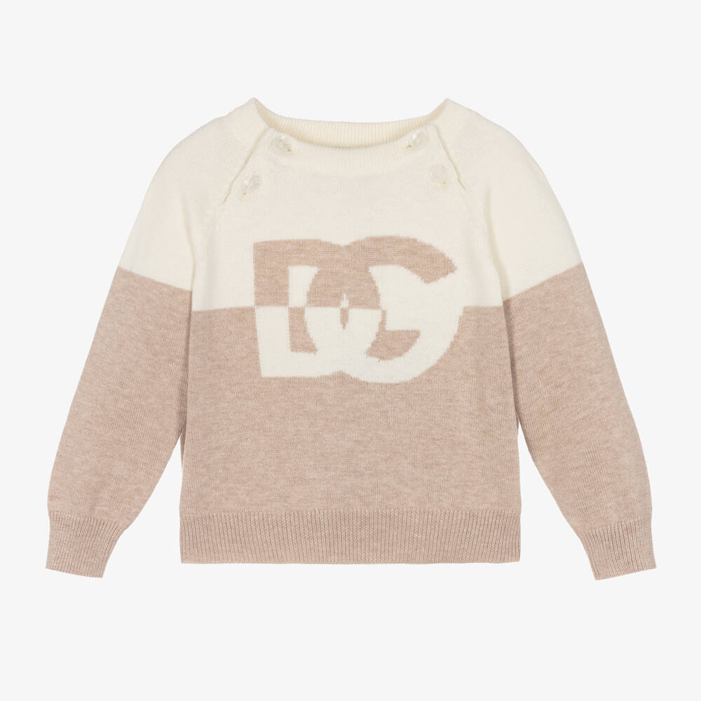 Dolce & Gabbana-Boys Beige Knitted Pullover | Childrensalon Outlet