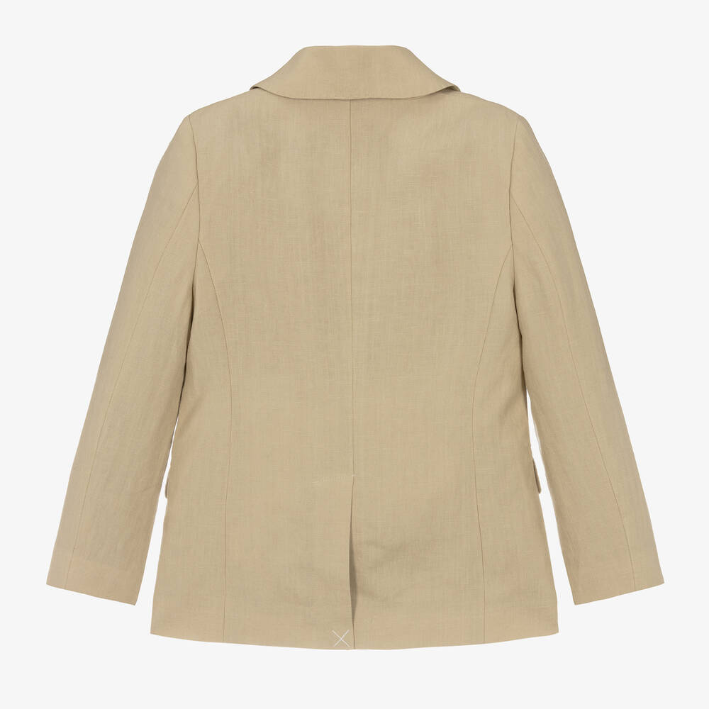 Dolce & Gabbana-Boys Beige Linen Blazer | Childrensalon Outlet