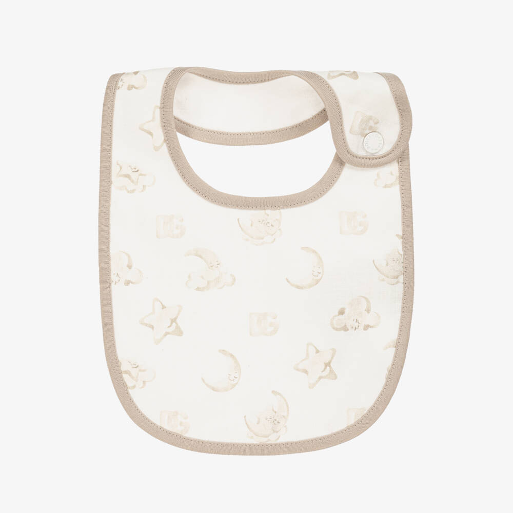 Dolce & Gabbana-Boys Beige Linen Celestial Bib | Childrensalon Outlet