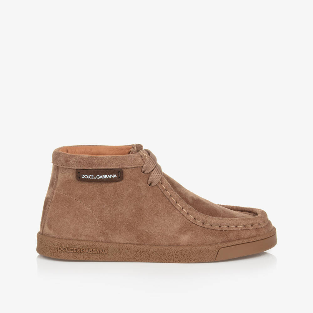 Dolce & Gabbana-بوت جلد شامواه لون بني | Childrensalon Outlet