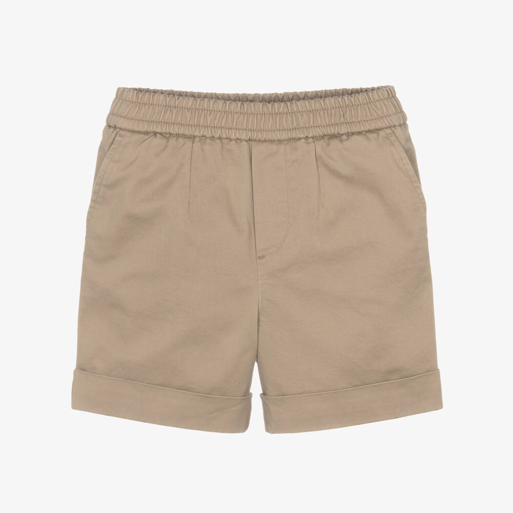 Dolce & Gabbana-Бежевые шорты с отворотами для мальчиков из твила | Childrensalon Outlet