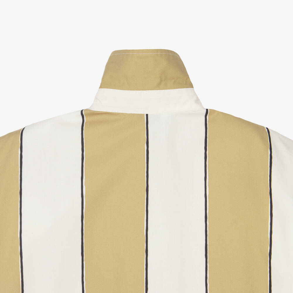 Dolce & Gabbana-Boys Beige & White Striped Poplin Shirt | Childrensalon Outlet