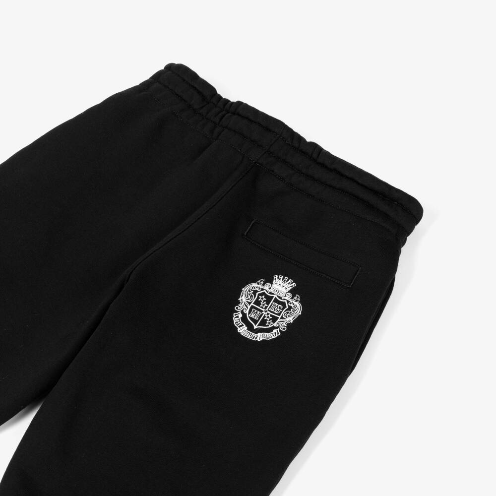 Dolce & Gabbana-Boys Black Cotton Jersey Drawstring Joggers | Childrensalon Outlet