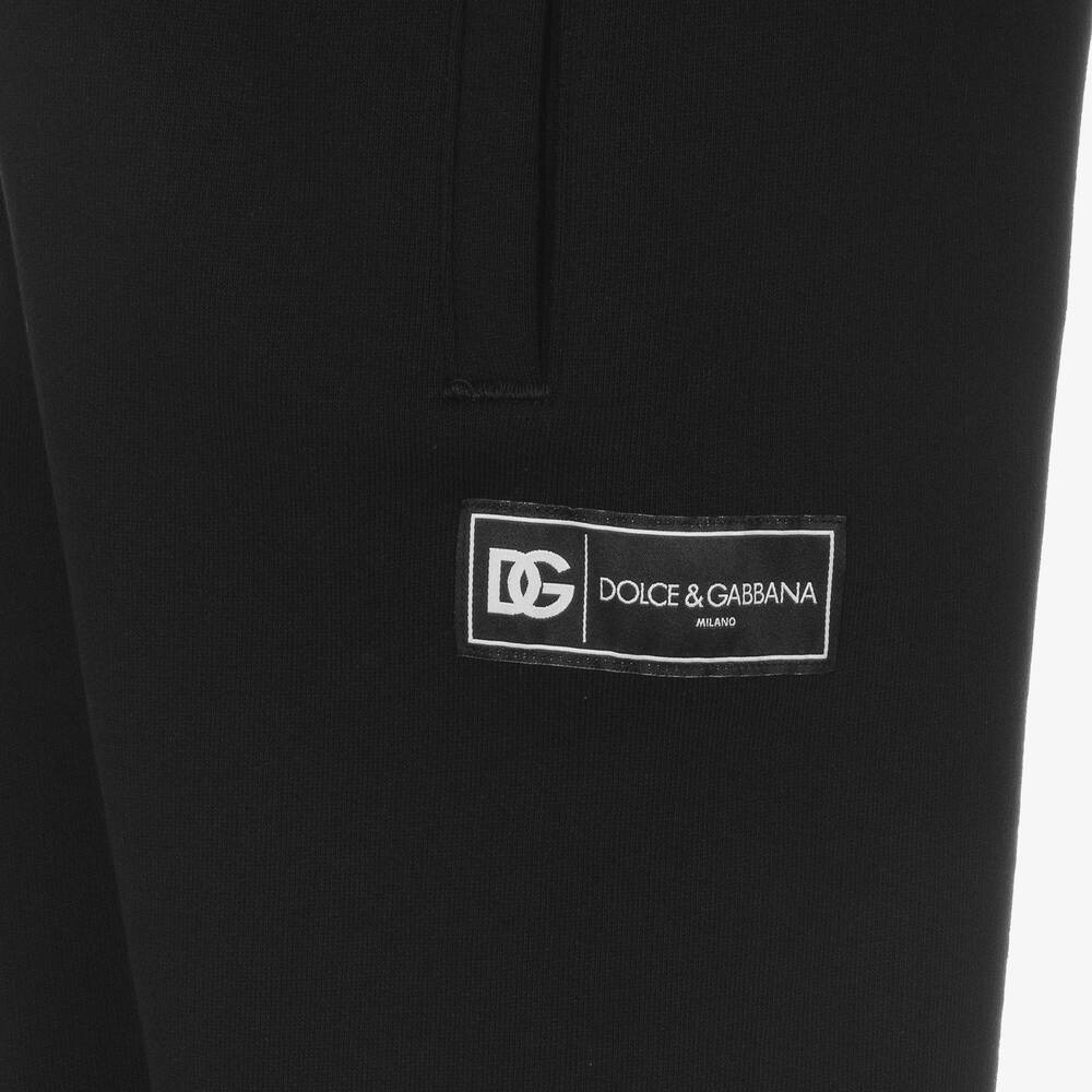 Dolce & Gabbana-جوغرز قطن لون أسود للأولاد | Childrensalon Outlet