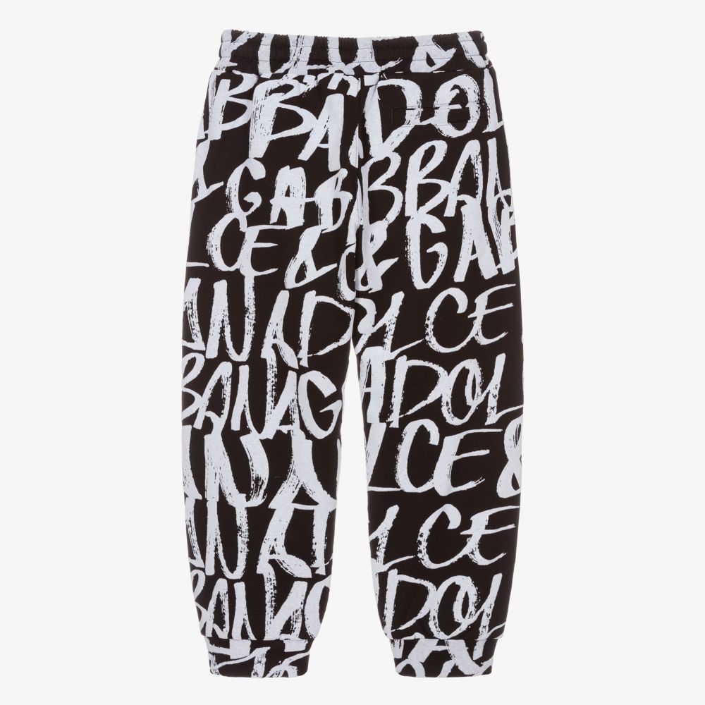 Dolce & Gabbana-Черные хлопковые джоггеры для мальчиков | Childrensalon Outlet