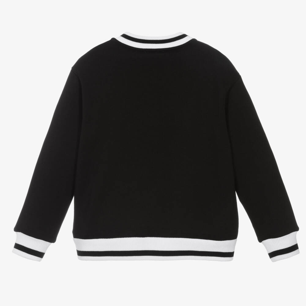 Dolce & Gabbana-Boys Black Cotton Logo Sweatshirt | Childrensalon Outlet
