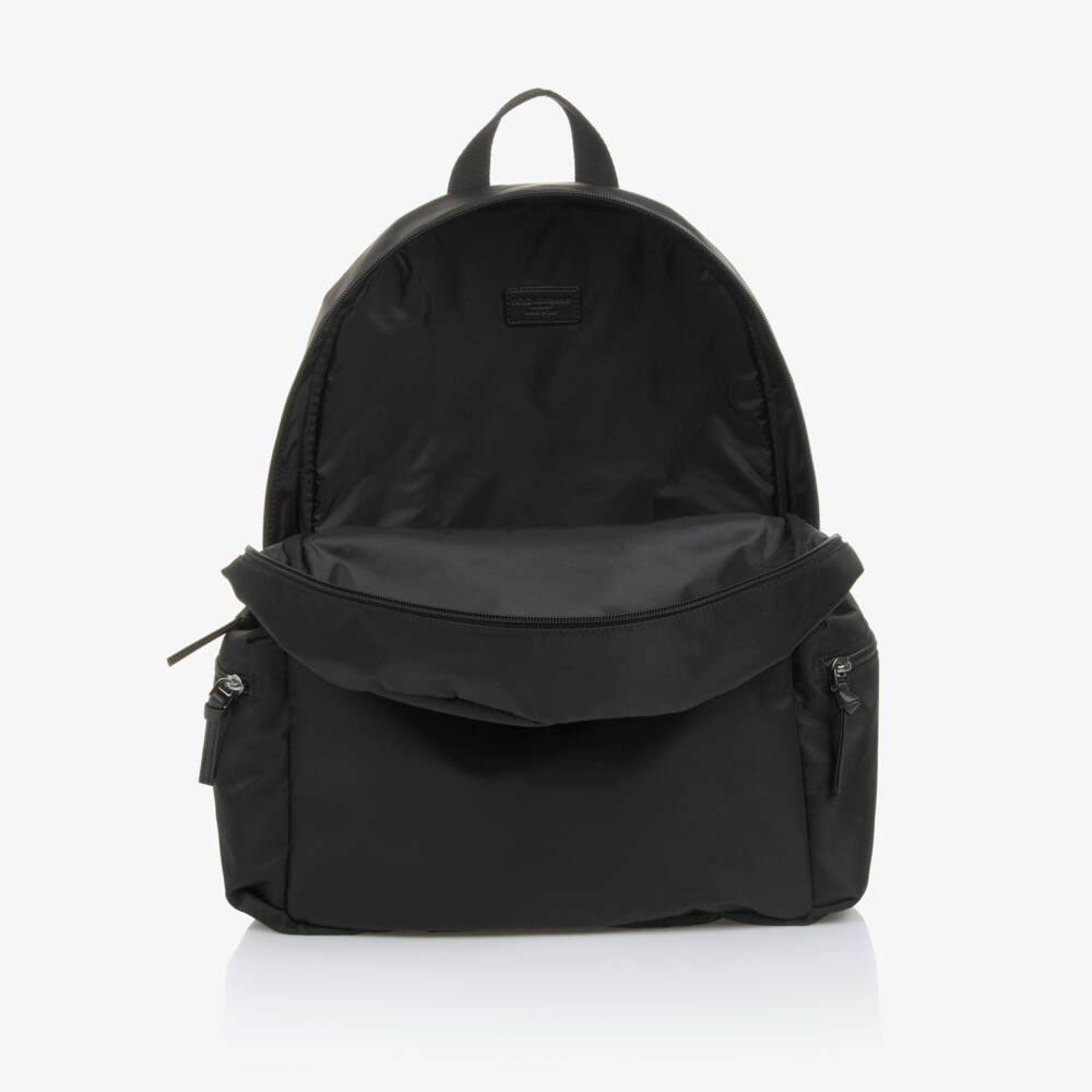 Dolce & Gabbana-Boys Black Crest Emblem Backpack | Childrensalon Outlet