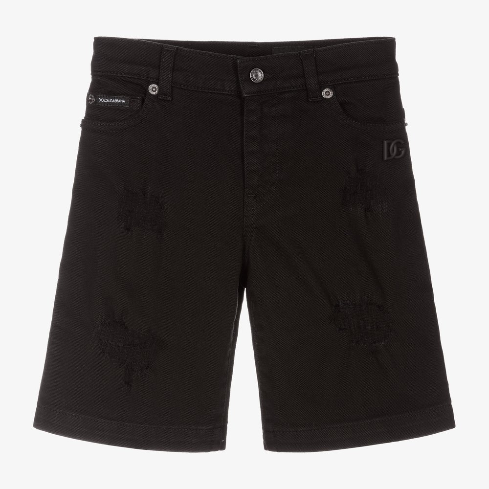 Dolce & Gabbana - Schwarze Jeans-Shorts für Jungen | Childrensalon