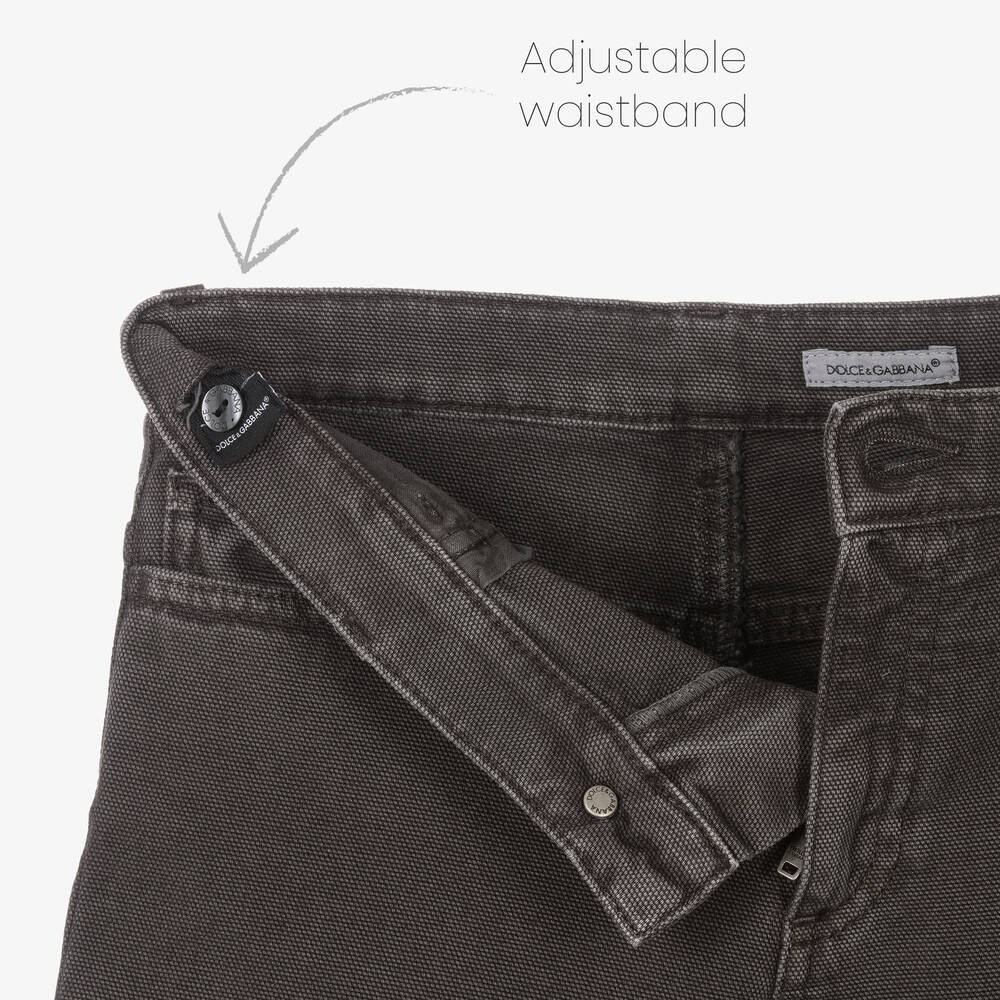 Dolce & Gabbana-Boys Black Denim Shorts | Childrensalon Outlet