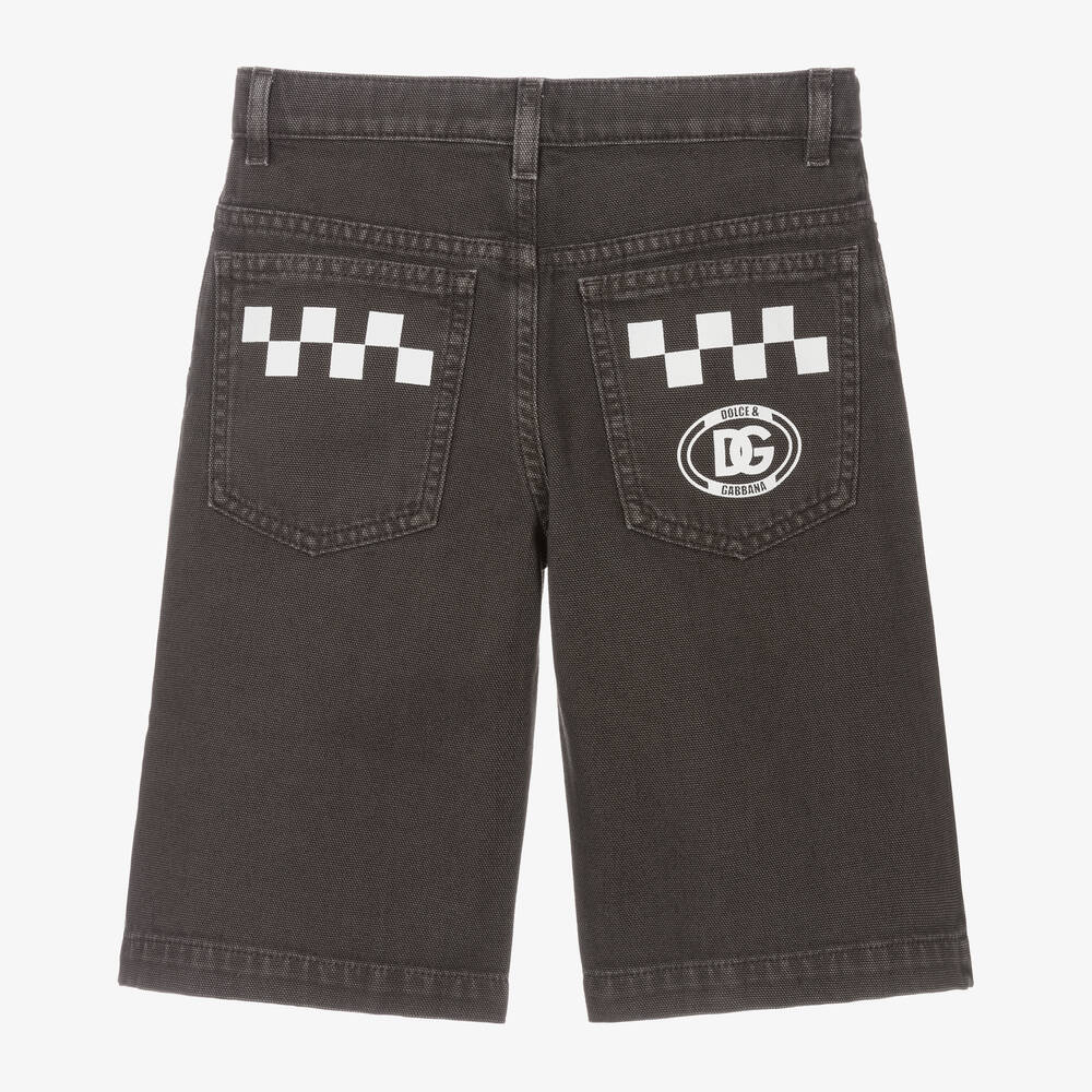 Dolce & Gabbana-Boys Black Denim Shorts | Childrensalon Outlet