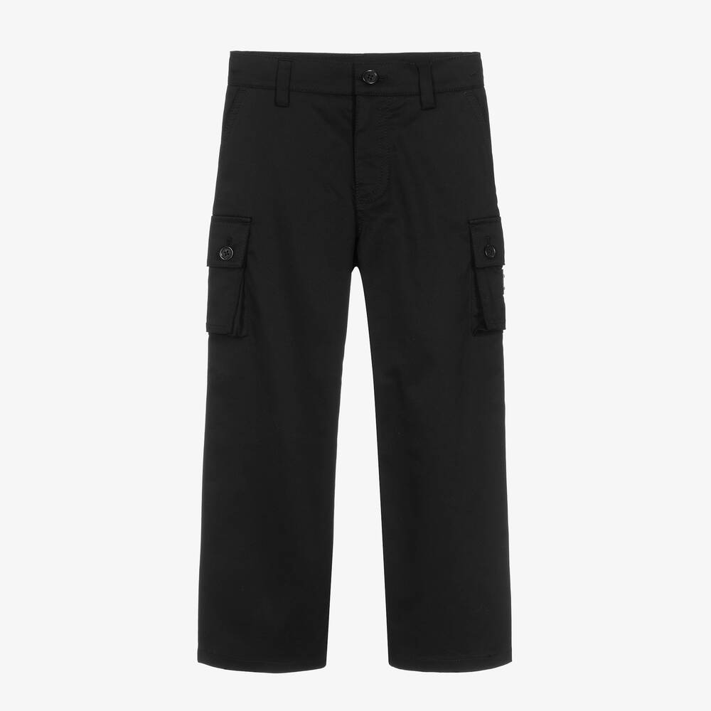 Dolce & Gabbana - Pantalon noir en gabardine garçon | Childrensalon