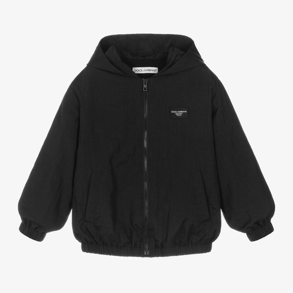 Boys black designer jacket outlet
