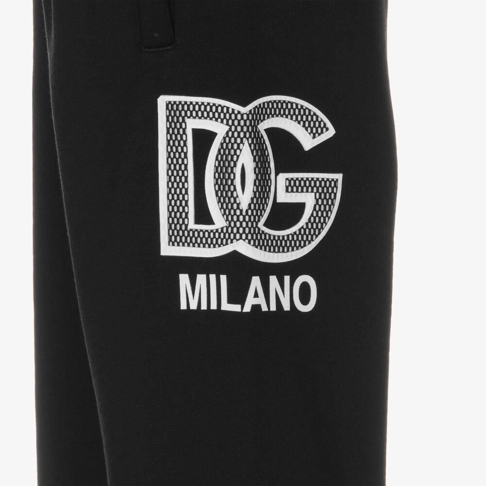 Dolce & Gabbana-جوغرز قطن لون أسود للأولاد | Childrensalon Outlet