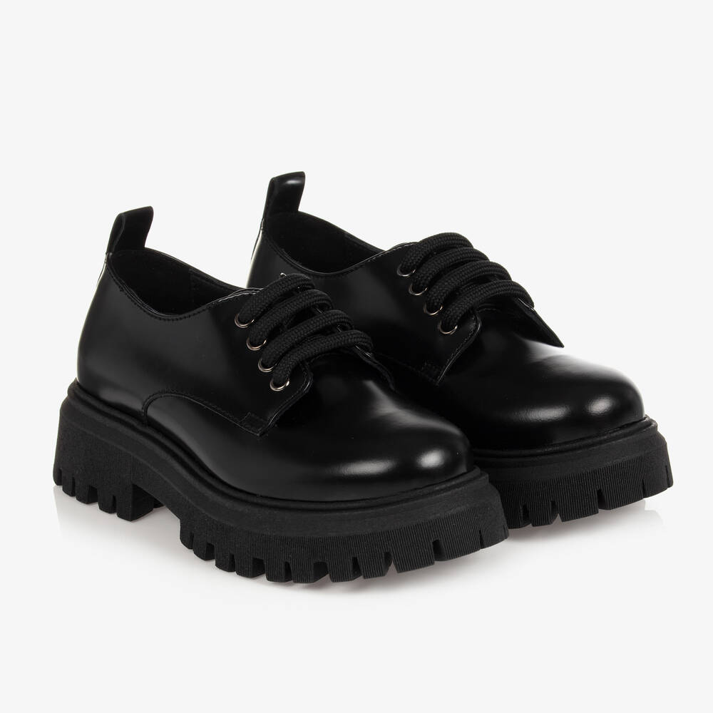 Dolce & Gabbana - Черные туфли на шнуровке для мальчиков | Childrensalon