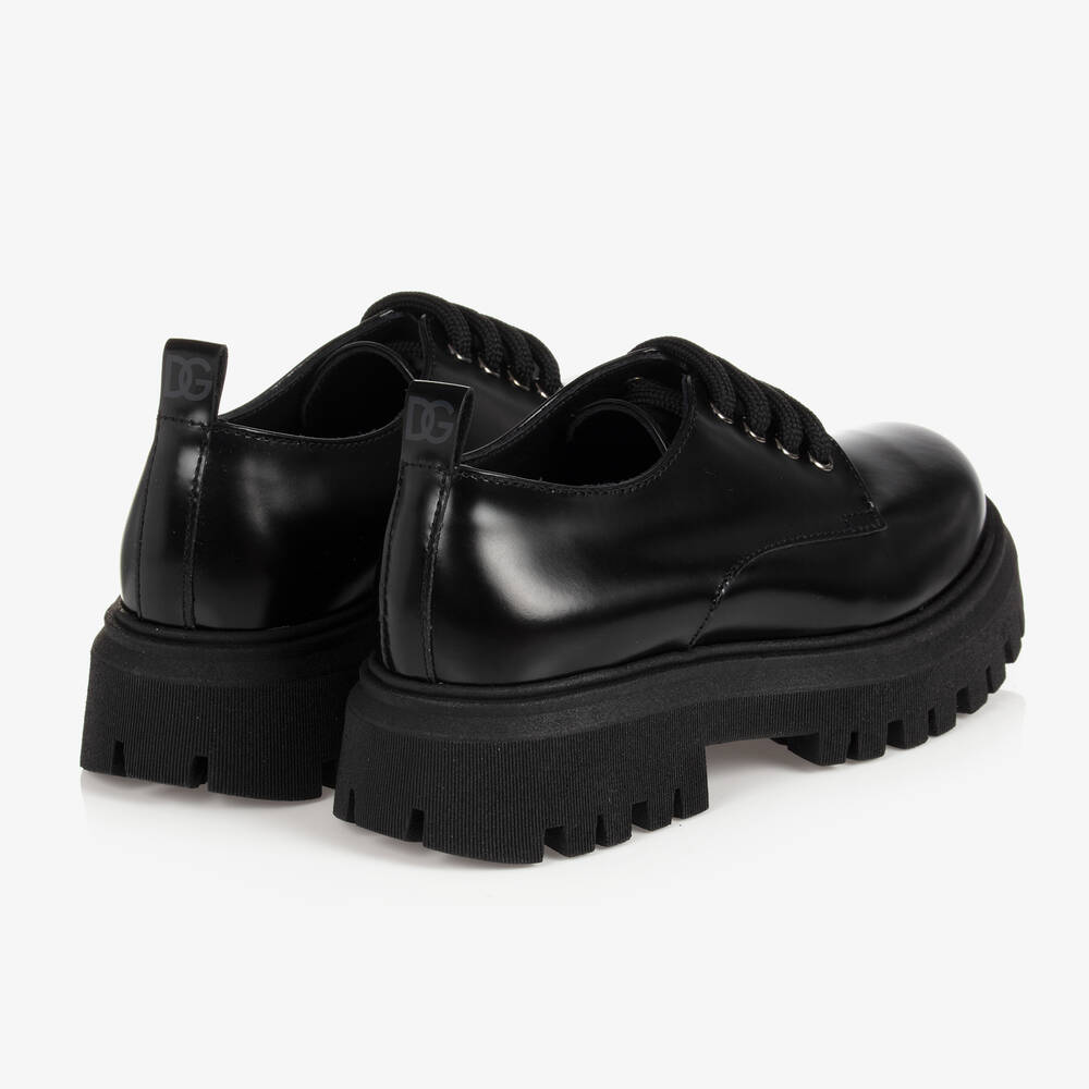 Dolce & Gabbana-Черные туфли на шнуровке для мальчиков | Childrensalon Outlet