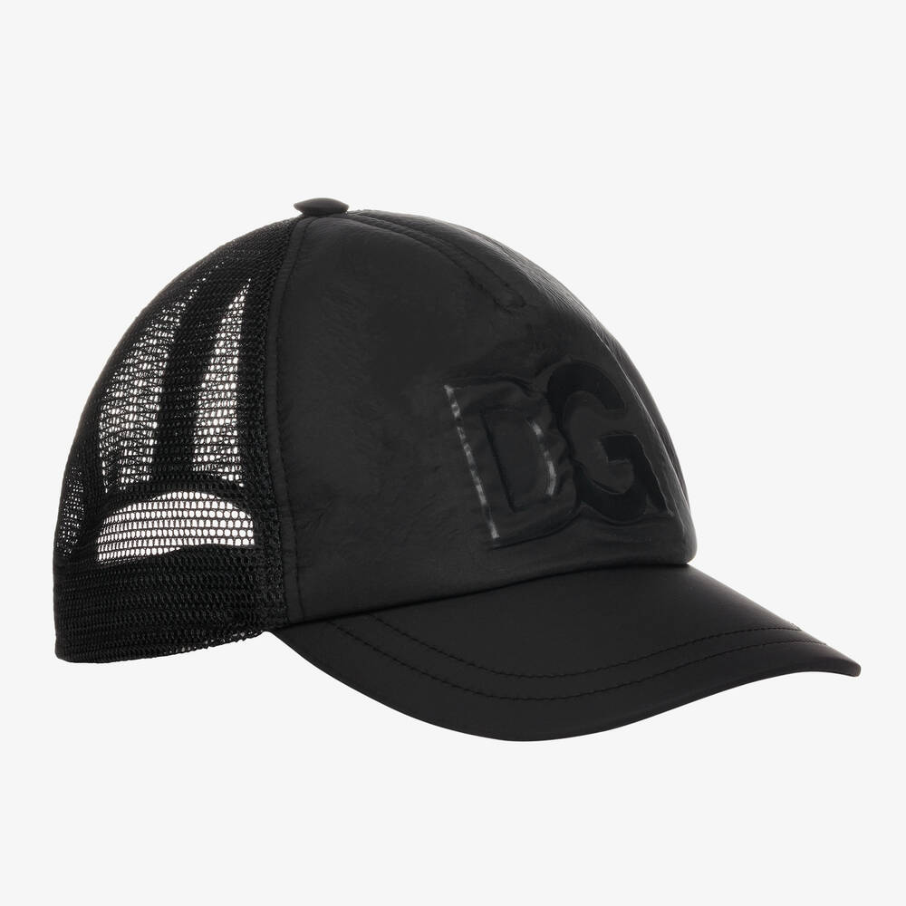 Dolce & Gabbana-Boys Black Logo Cap | Childrensalon Outlet