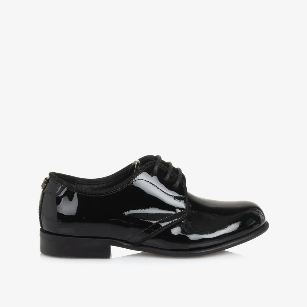 Dolce & Gabbana-Броги из черной лакированной кожи для мальчиков | Childrensalon Outlet