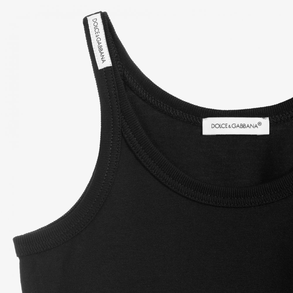 Dolce & Gabbana-Черные майки для мальчиков (2шт.) | Childrensalon Outlet
