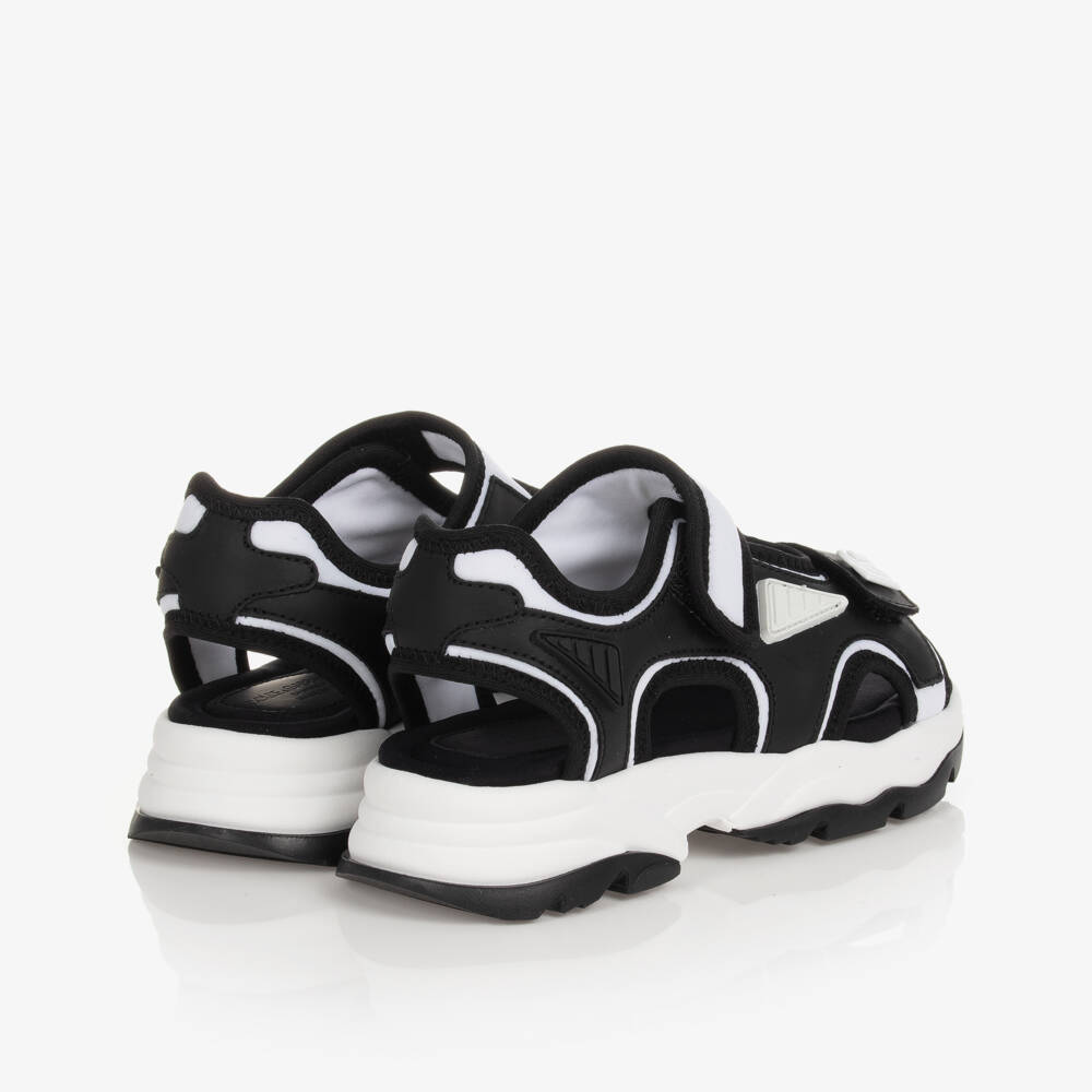 Dolce & Gabbana-Boys Black & White DG Logo Sandals | Childrensalon Outlet