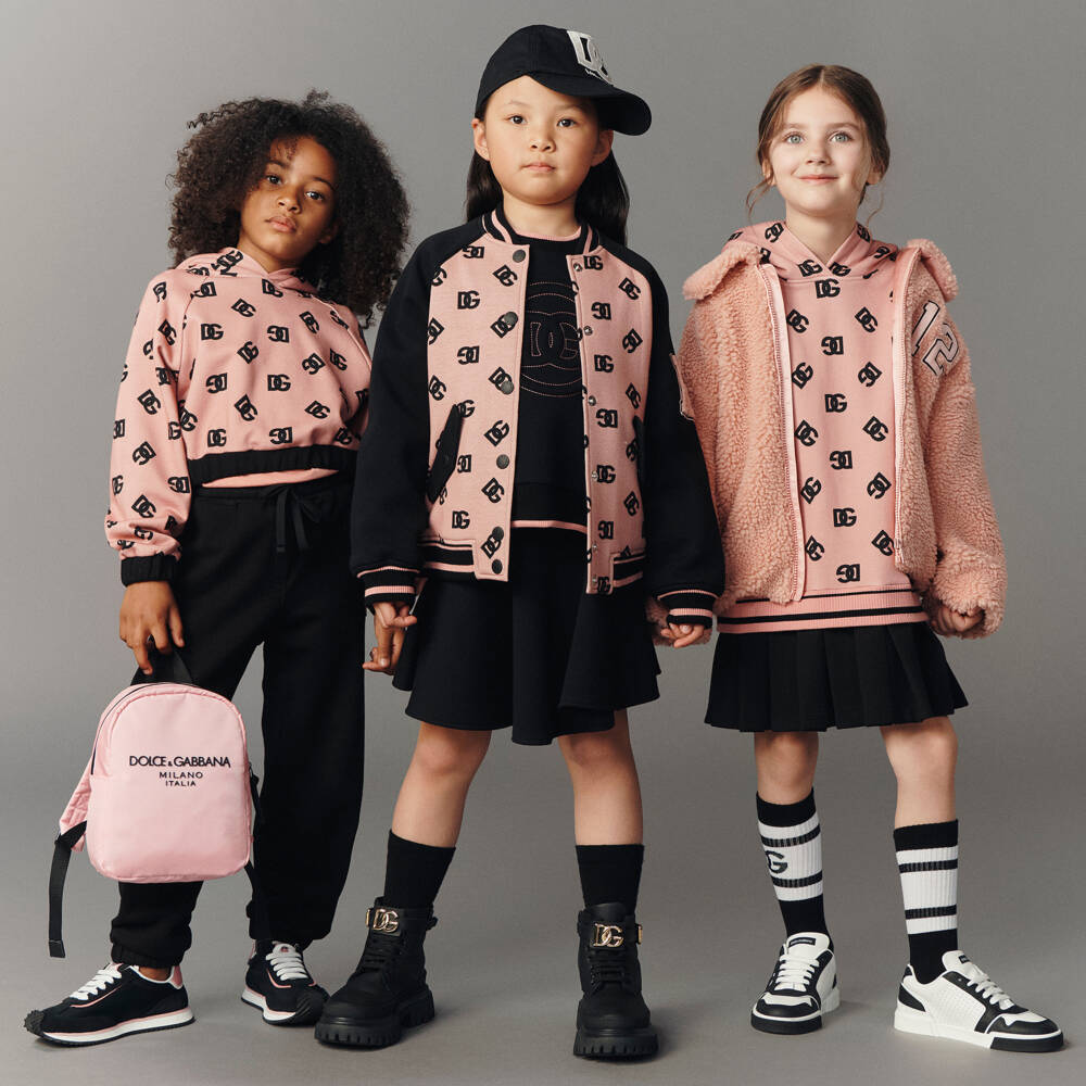 Dolce & Gabbana-Boys Black White Leather Sneakers | Childrensalon Outlet