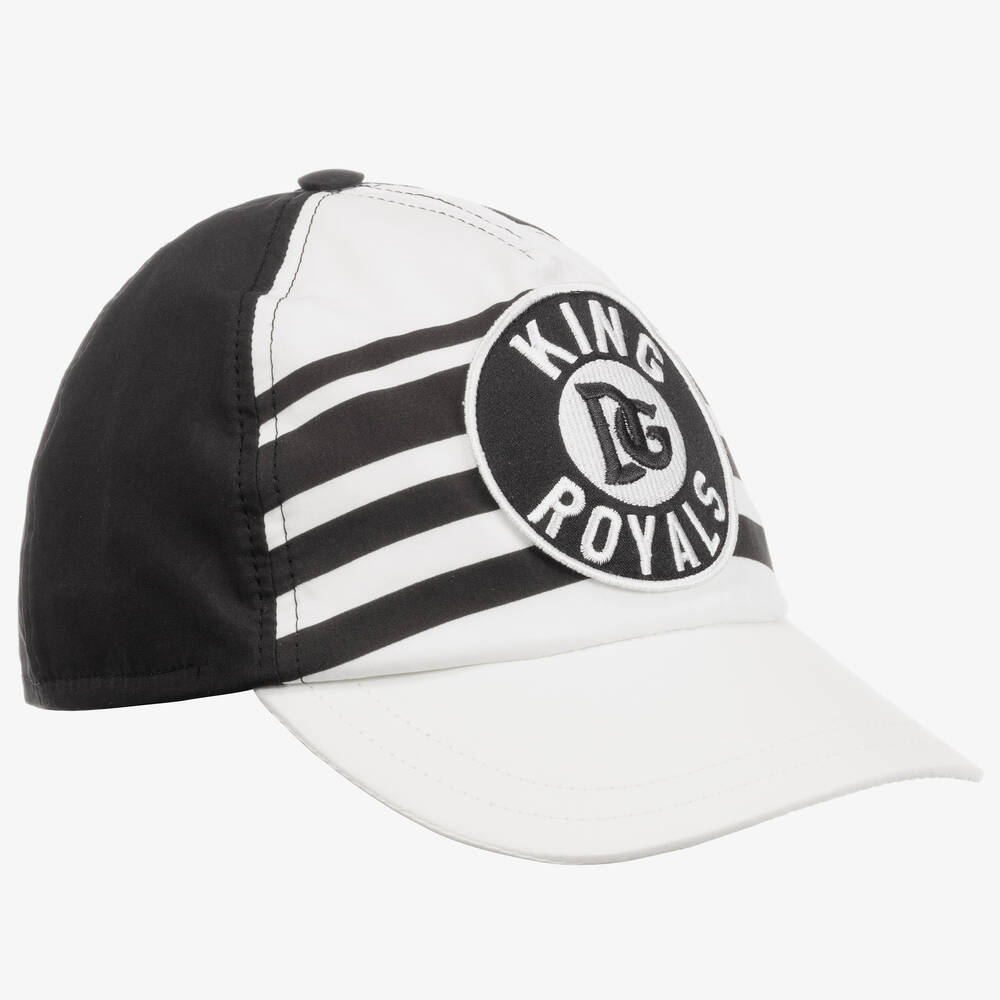 Dolce & Gabbana - Boys Black & White Logo Cap | Childrensalon