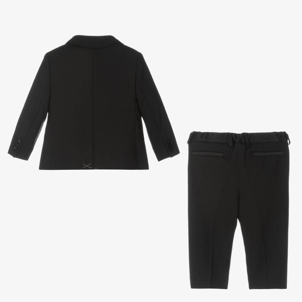 Dolce & Gabbana-Boys Black Wool 2 Piece Suit | Childrensalon Outlet