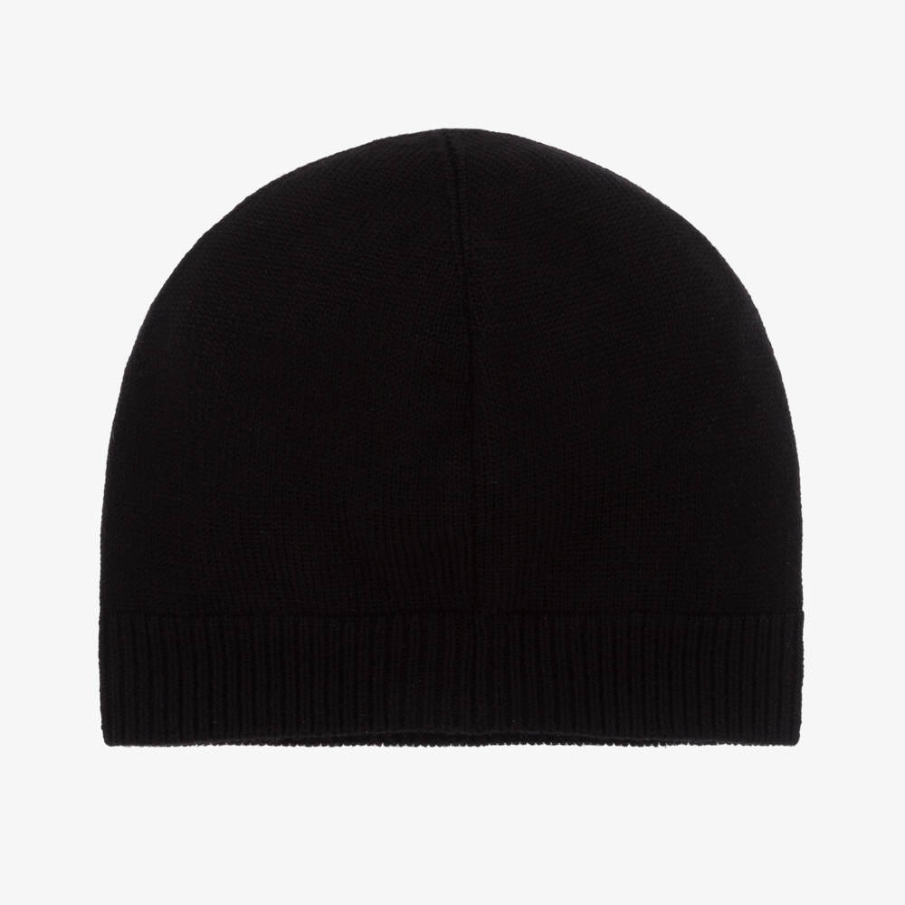 Dolce & Gabbana-Boys Black Wool Knit Hat | Childrensalon Outlet