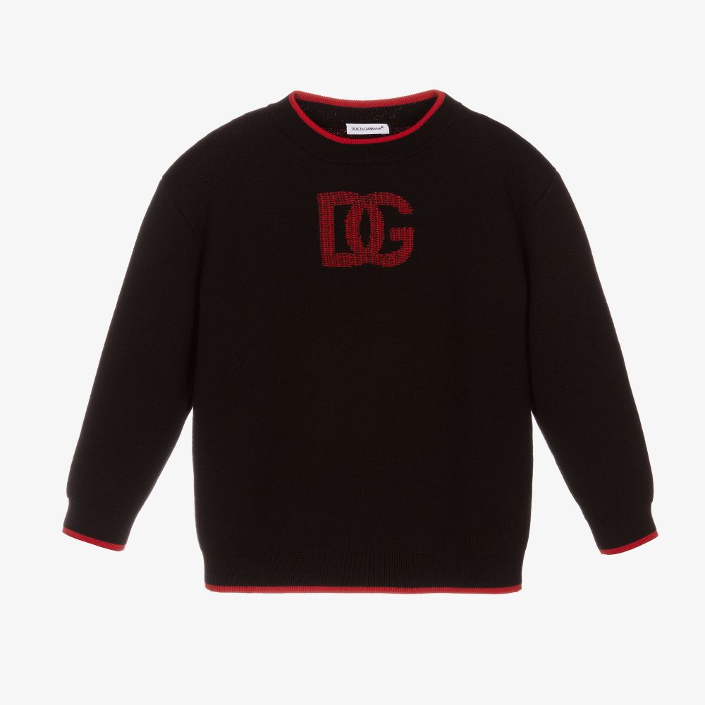 Dolce & Gabbana - Schwarzer Wollpullover für Jungen | Childrensalon