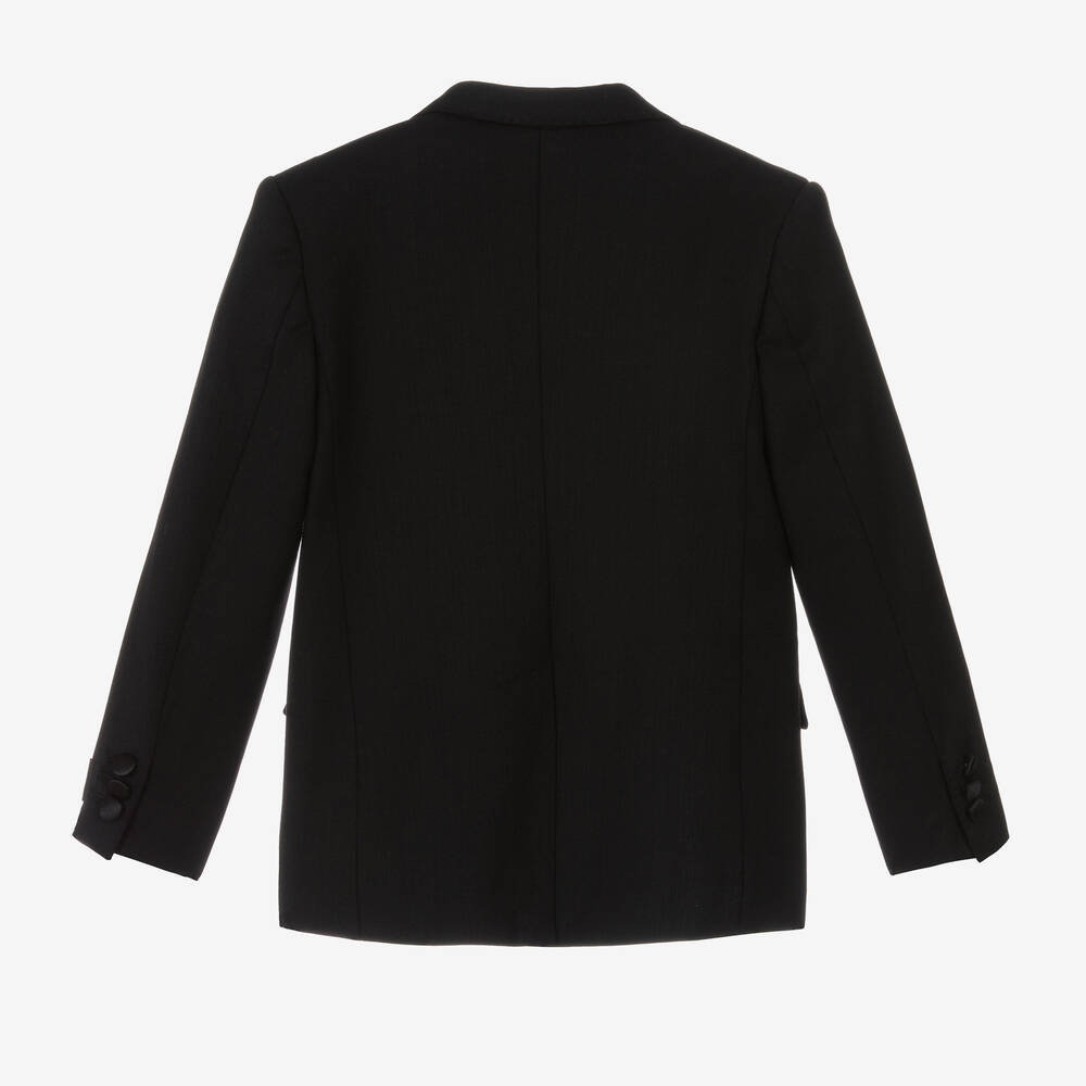  دولتشي آند غابانا-جاكيت تاكسيدو صوف وحرير لون أسود للأولاد | Childrensalon Outlet