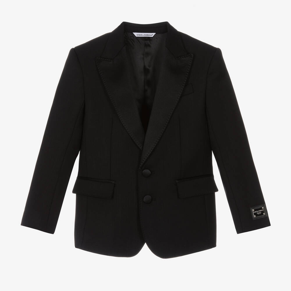 Dolce & Gabbana - Schwarze Teen Woll-Smokingjacke | Childrensalon