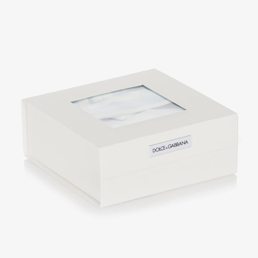 Dolce & Gabbana-Boys Blue Cotton Babysuit Gift Set | Childrensalon Outlet